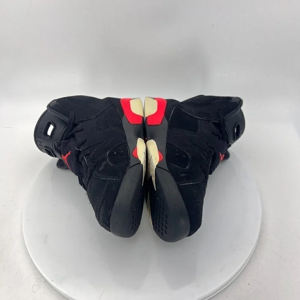 Nike Air Jordan VI 6 Retro Youth Size 3Y 384666-060 Black Infra Red Shoes